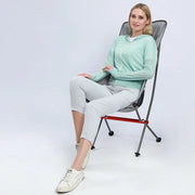 כיסא מתקפל קומפקטי עם תמיכה טובה ומלאה לגב